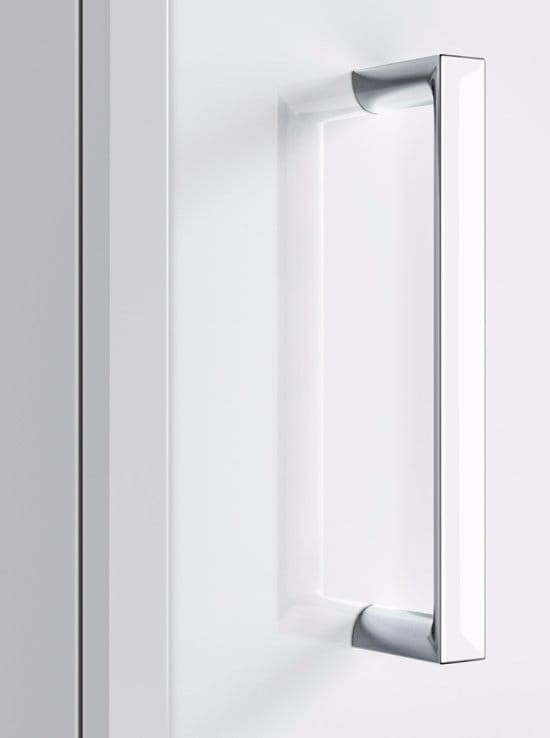Vysoká koupelnová skříňka 35 cm QUARTZ bílý lesk