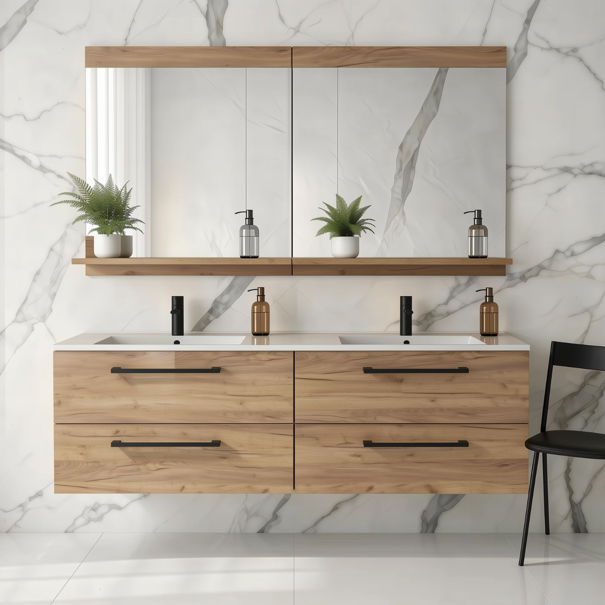 Koupelnová skříňka ONE 120 cm s umyvadlem 4 zásuvky