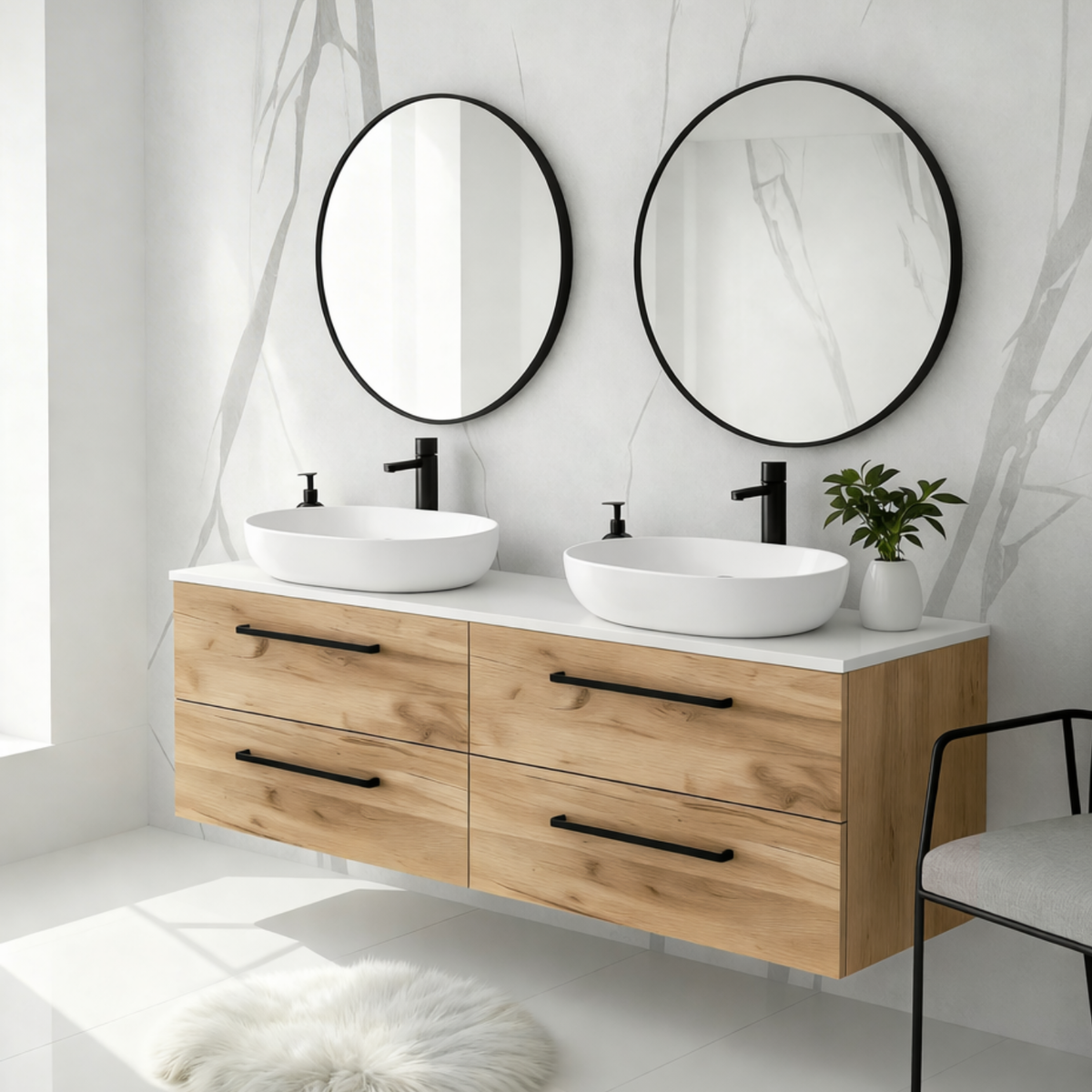Koupelnová skříňka ONE 120 cm s deskou 4 zásuvky