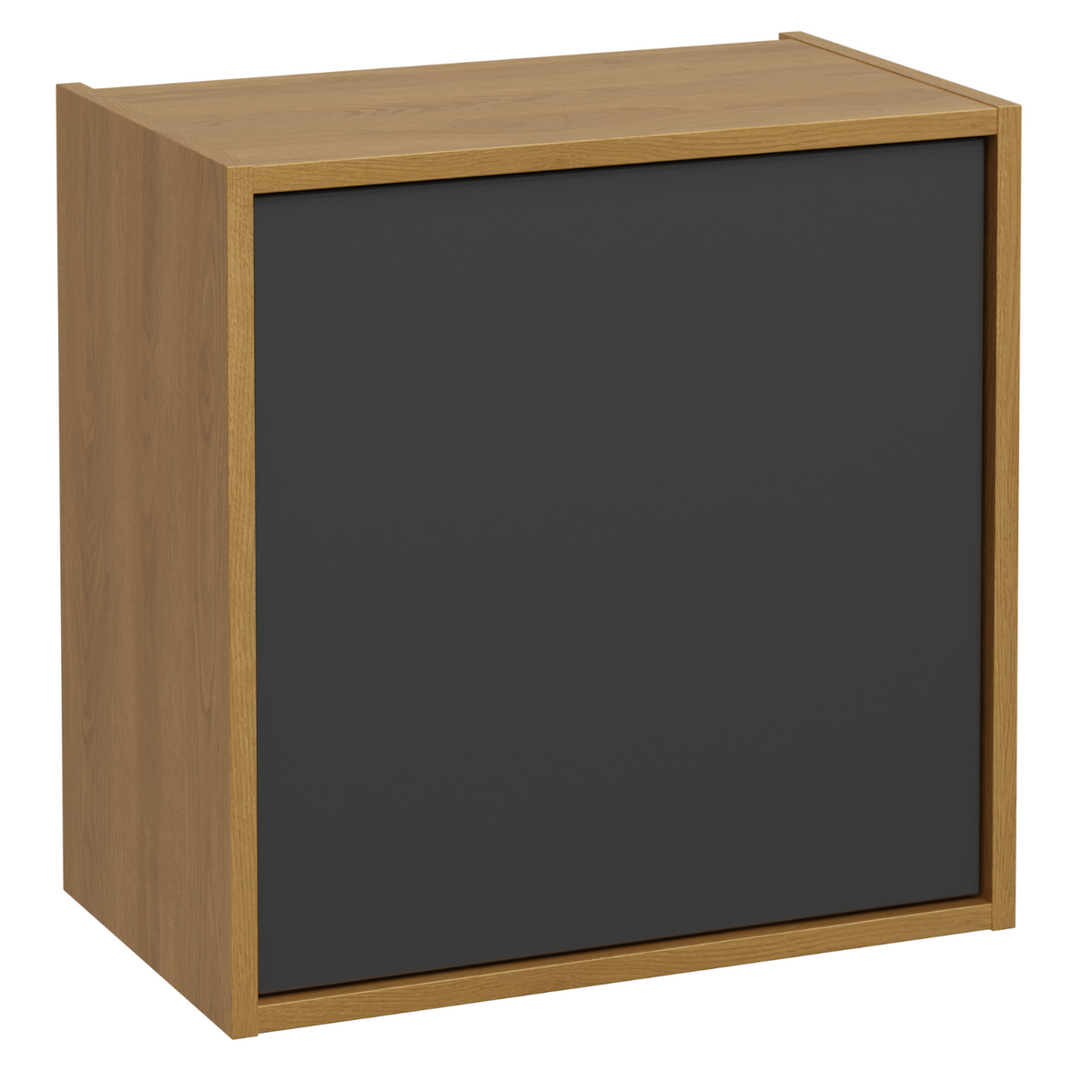 Závěsná boční skříňka 50 x 30 cm ERIN vitge black / dub karamel