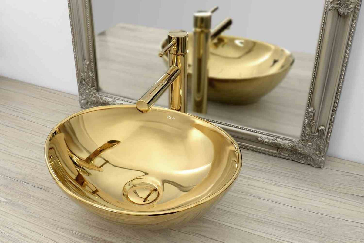 UMYVADLO SOFIA GOLD/GOLD - NA DESKU