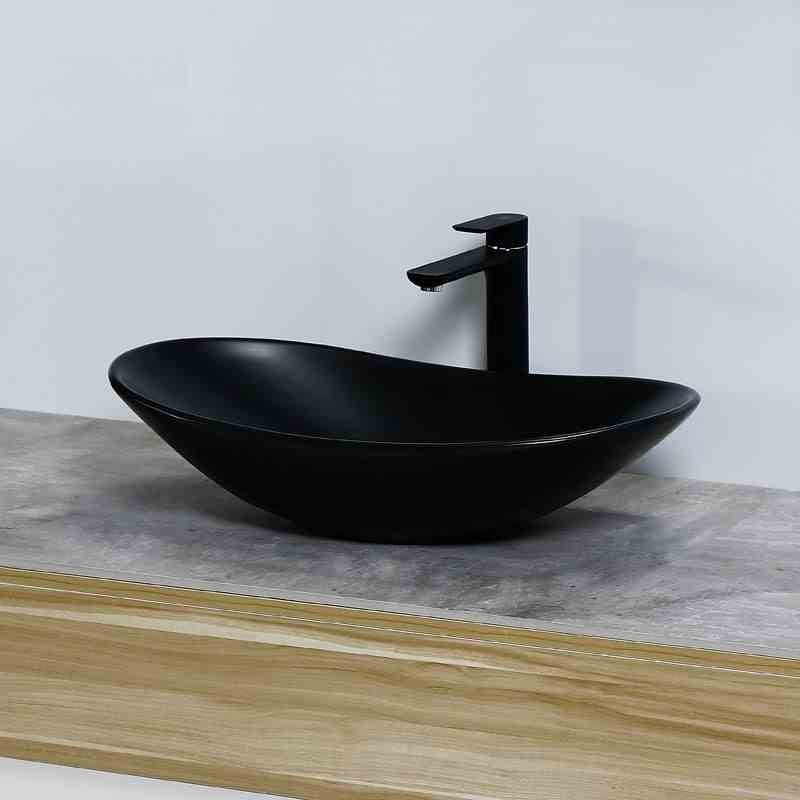 UMYVADLO ROYAL 60 MAT BLACK - NA DESKU