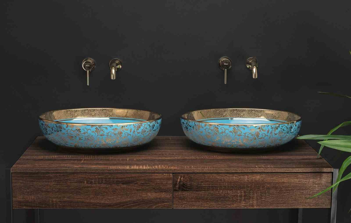 UMYVADLO MARGOT BLUE GOLD - NA DESKU