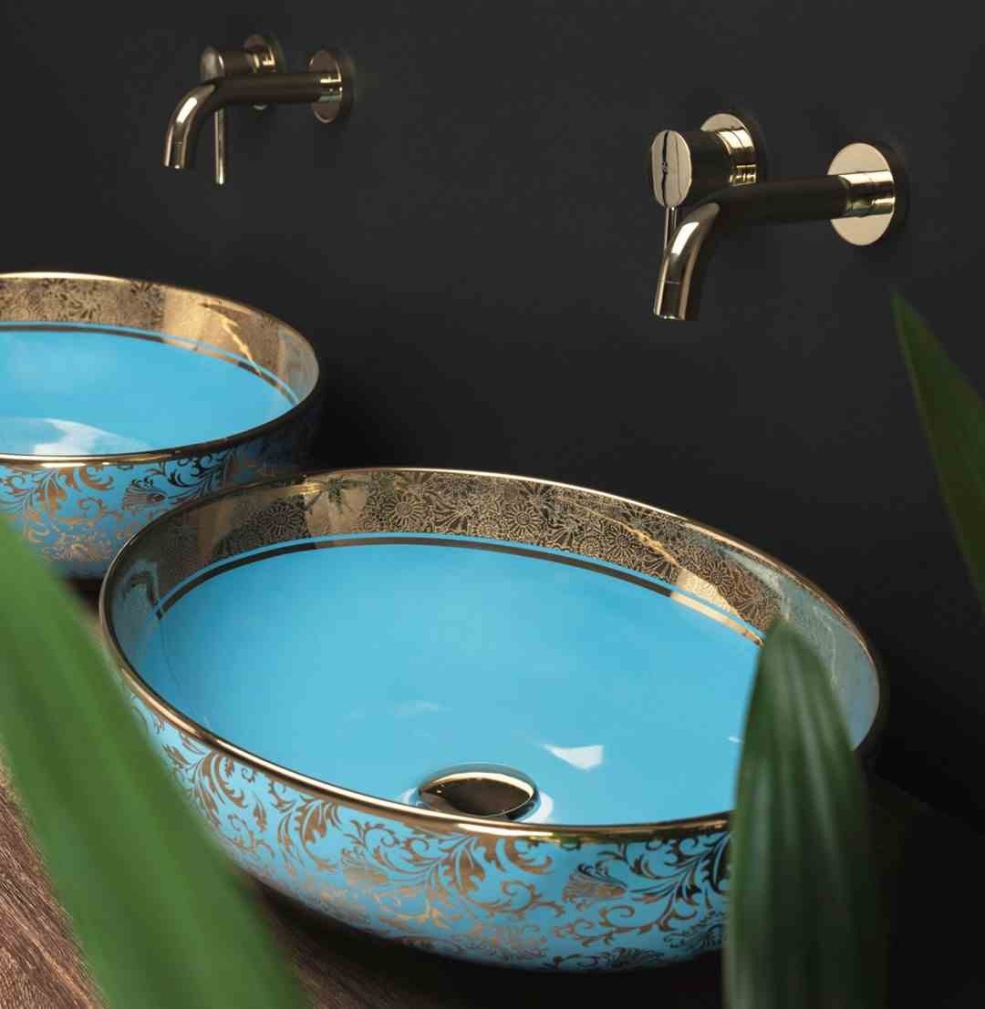 UMYVADLO MARGOT BLUE GOLD - NA DESKU