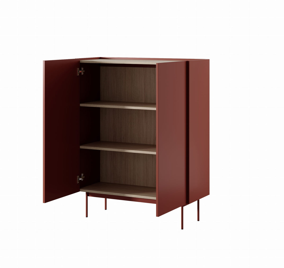 RENO Vysoká komoda 97cm Ceramic Red