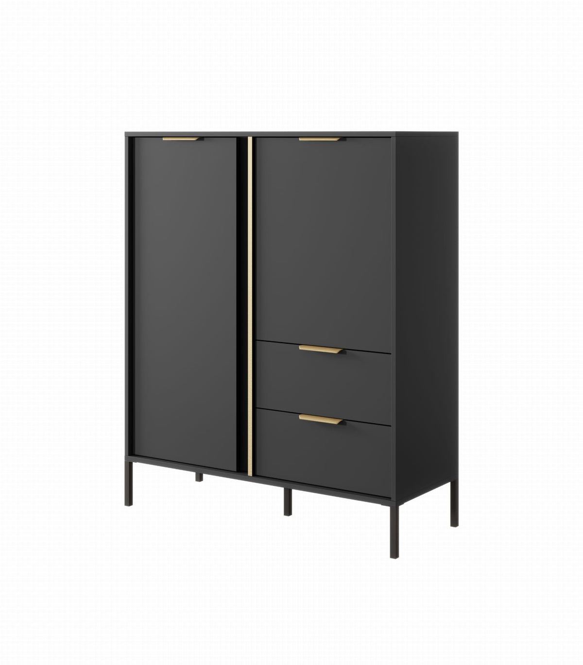 Vysoká komoda LERO 103 cm Antracit