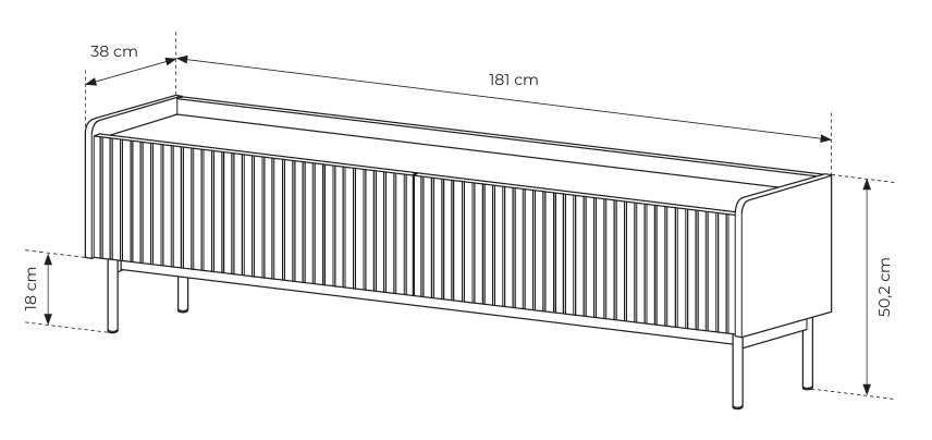 TV stolek ZORA 181 cm