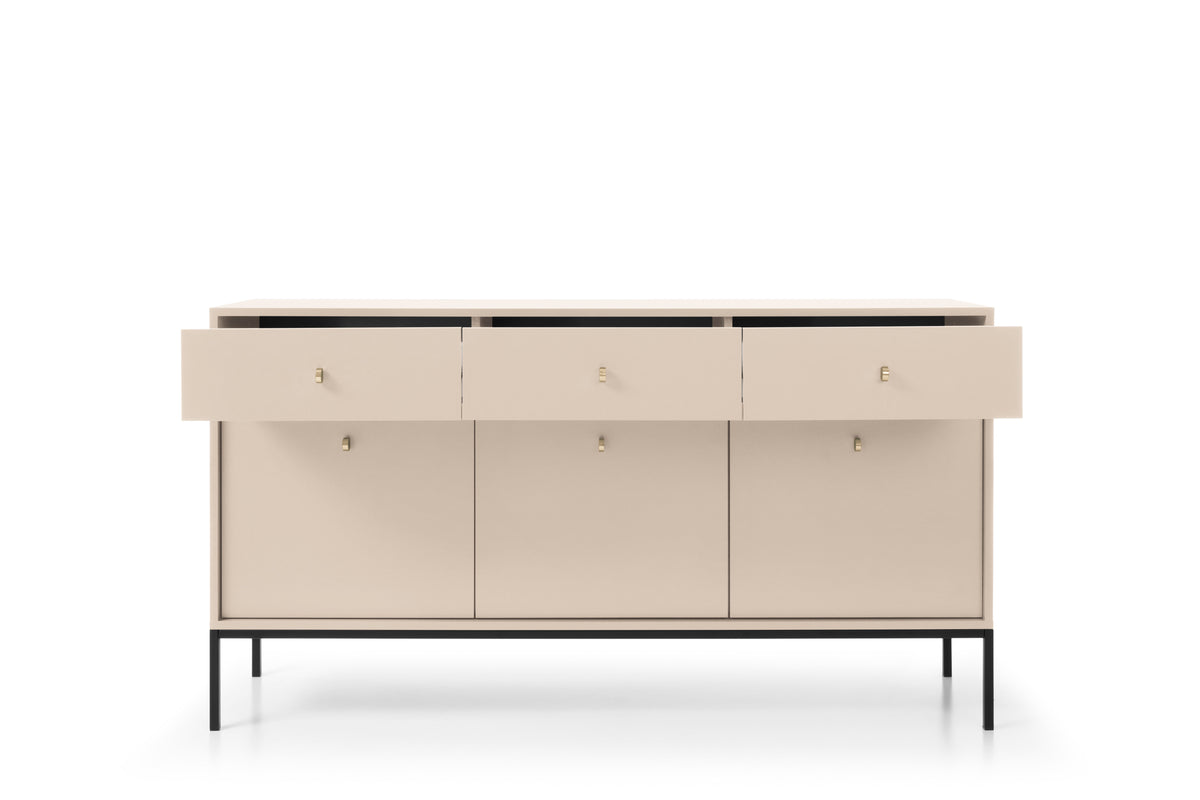 Třídvéřová komoda se zásuvkami LEMI 154 cm