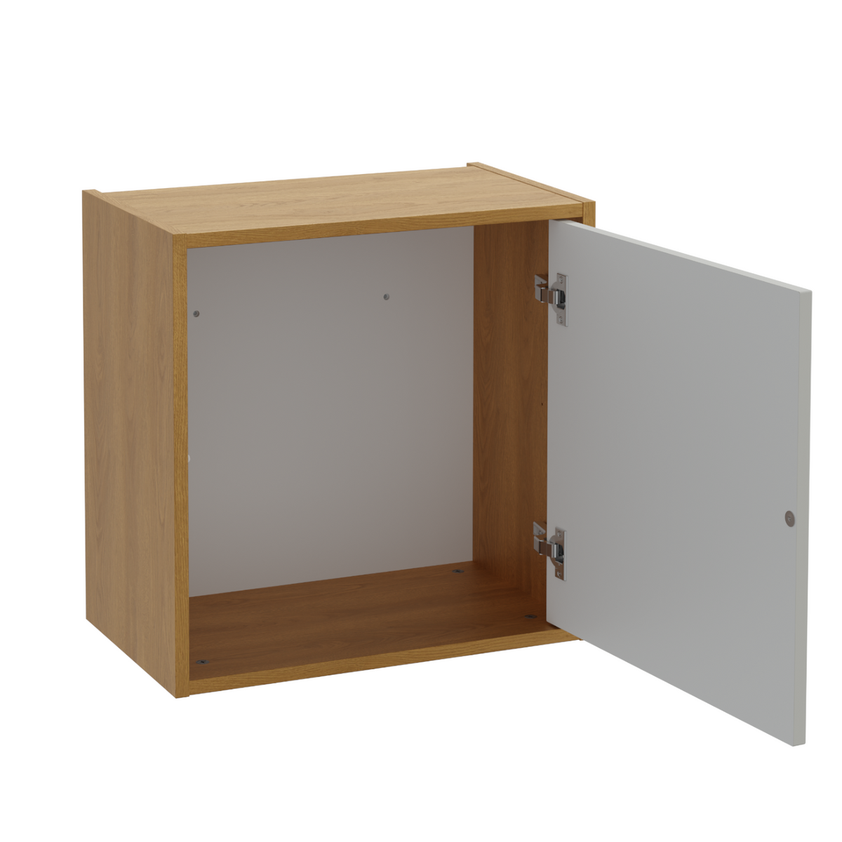 Závěsná boční skříňka 50 x 30 cm ERIN vitge black / dub karamel