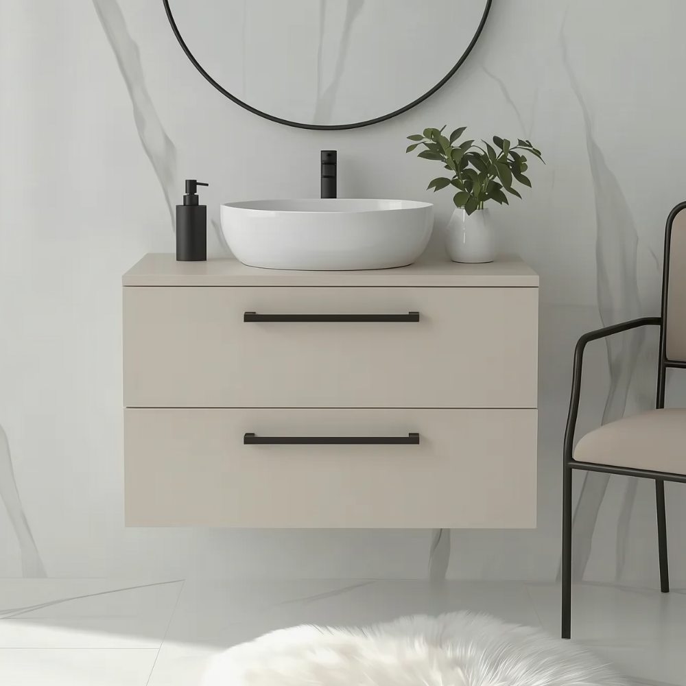 Koupelnová skříňka s deskou ONE 2 zásuvky
