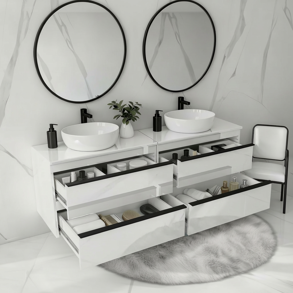 Koupelnová skříňka ONE 120 cm s deskou 4 zásuvky