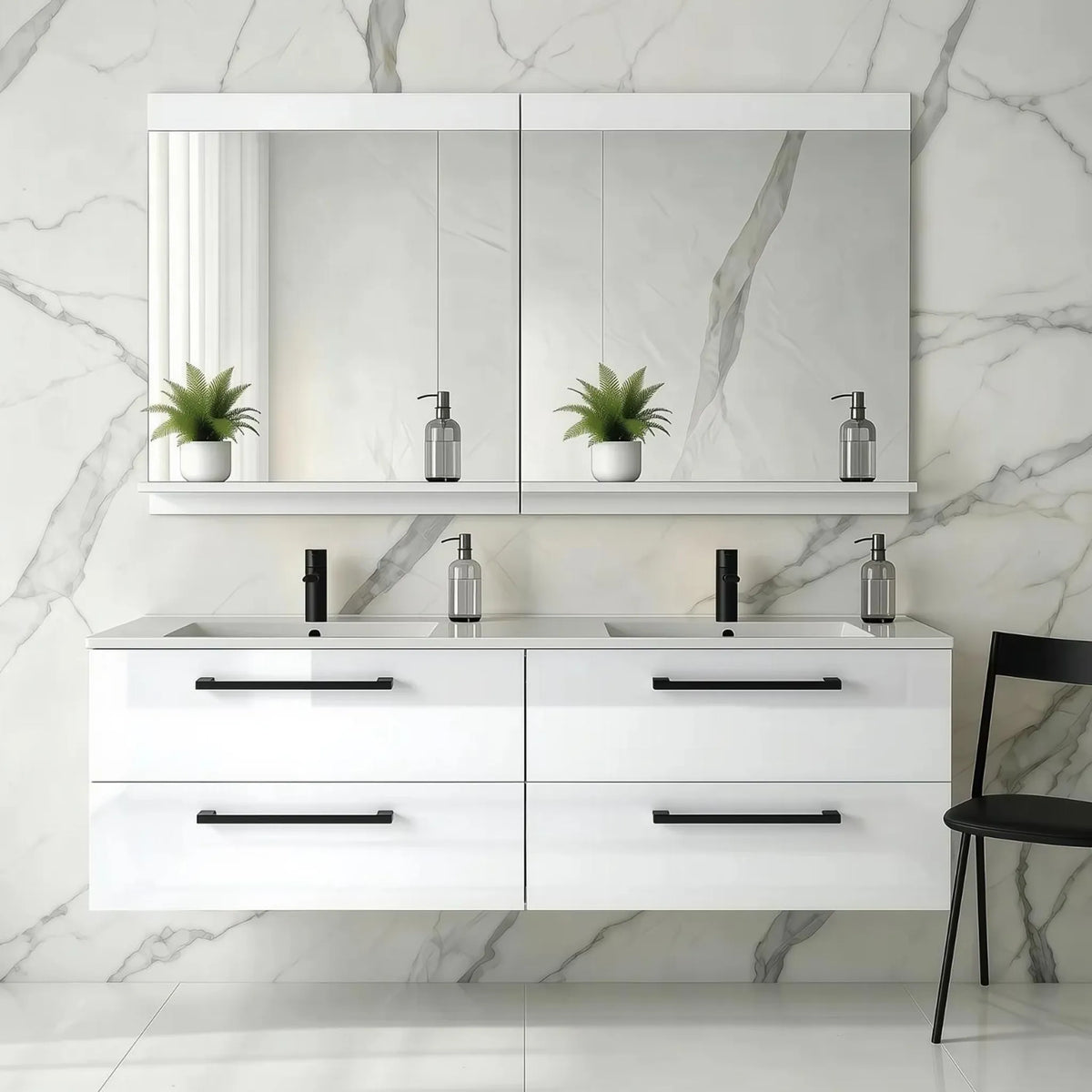 Koupelnová skříňka ONE 120 cm s umyvadlem 4 zásuvky