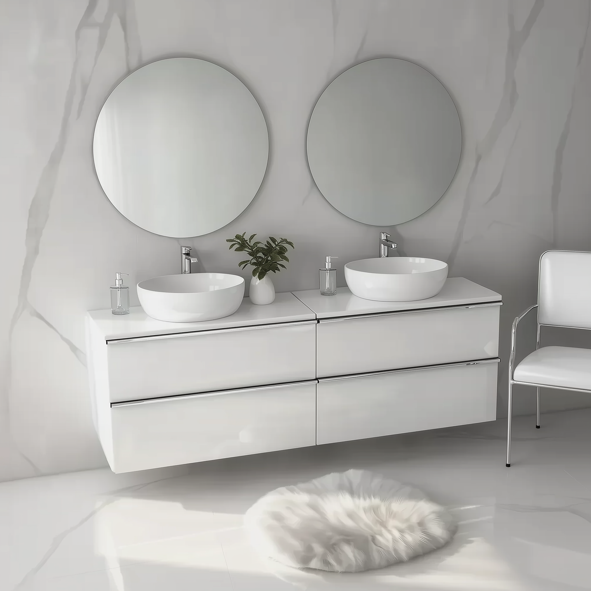 Koupelnová skříňka ONE 120 cm s deskou 4 zásuvky