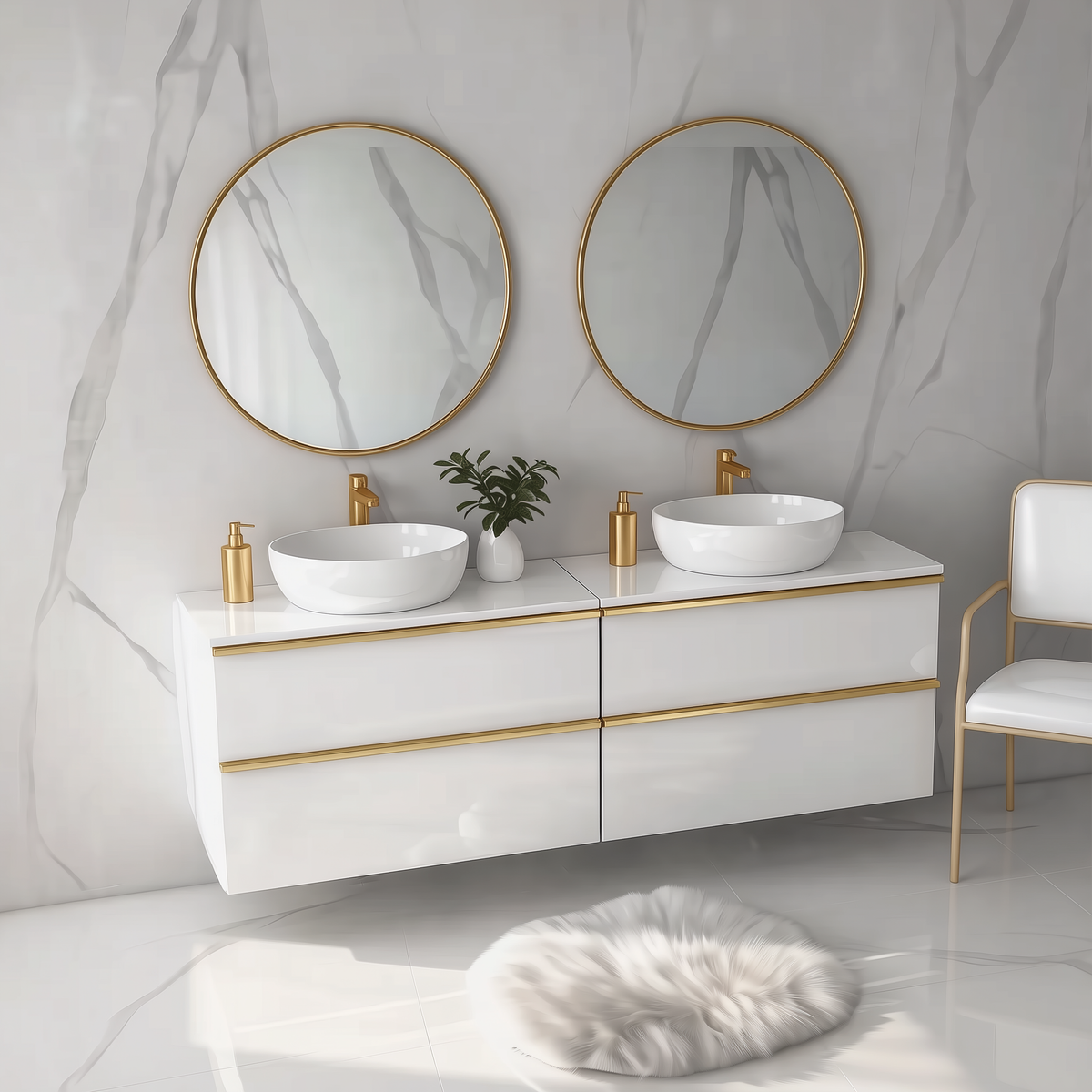 Koupelnová skříňka ONE 120 cm s deskou 4 zásuvky