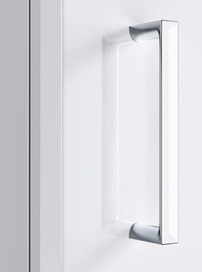 Vysoká koupelnová skříňka 35 cm QUARTZ bílý lesk