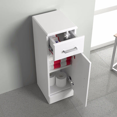 Jednodvéřová vysoká koupelnová skříňka QUARTZ 25 cm