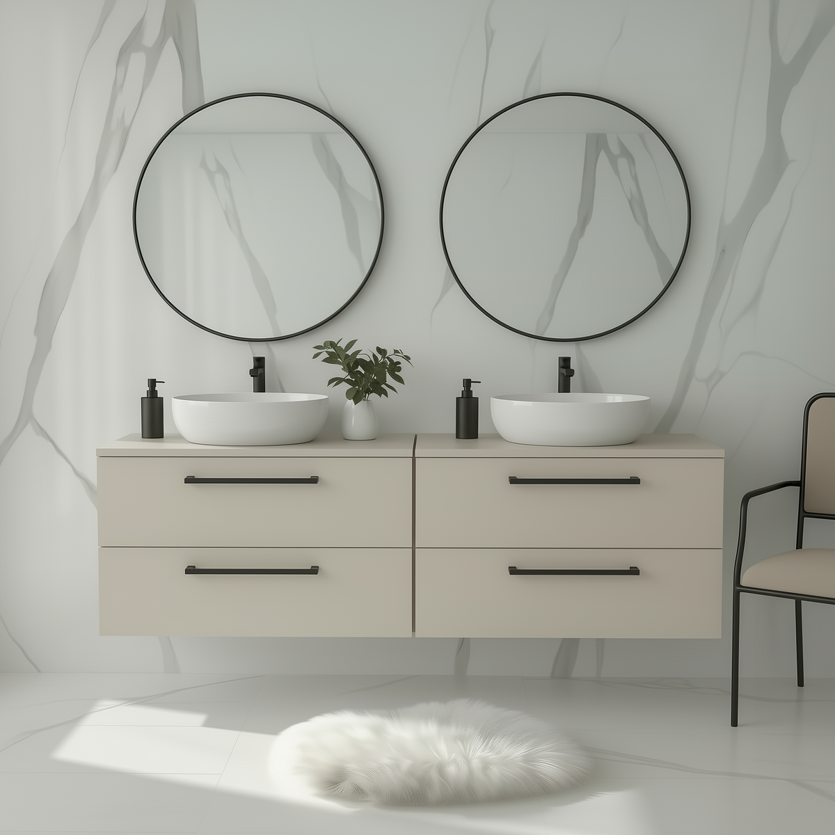Koupelnová skříňka ONE 120 cm s deskou 4 zásuvky