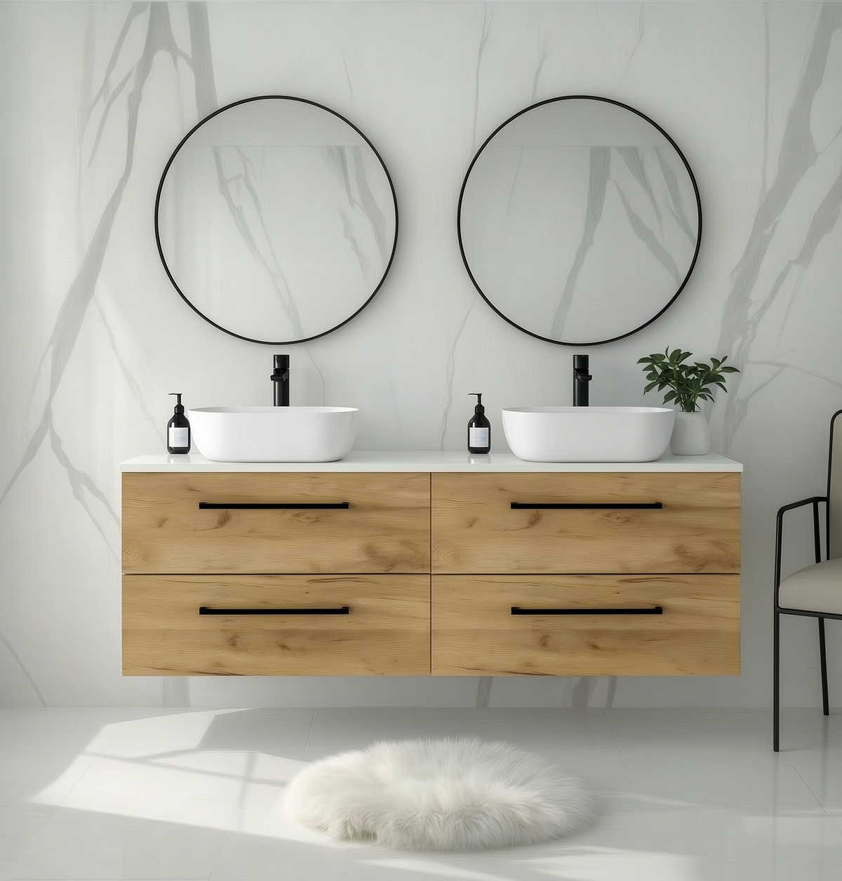 Koupelnová skříňka ONE 120 cm s deskou 4 zásuvky