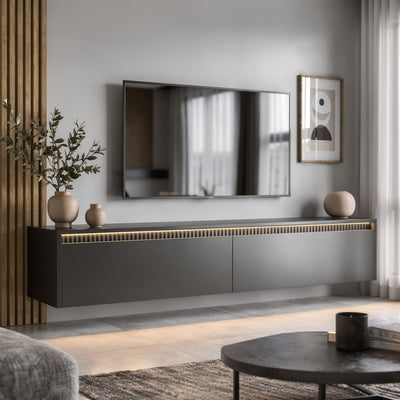 Závěsný TV stolek LUMI II s LED osvětlením