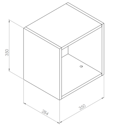 LUPO spojovací skříňka 35 cm dub craft zlatý
