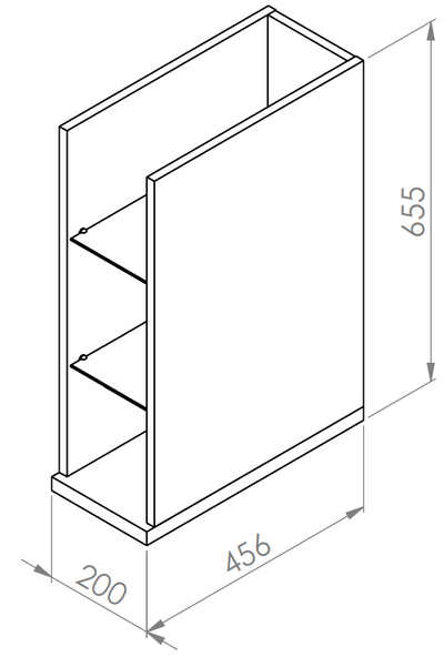Skříňka pod desku OVO 20 cm dub craft zlatý