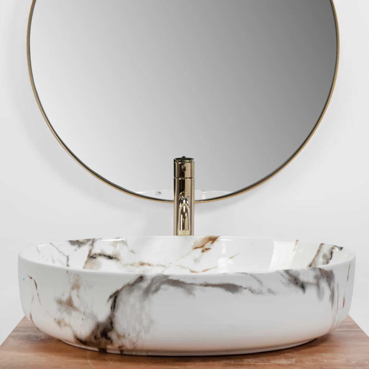 UMYVADLO QUEEN CARRARA SHINY - NA DESKU 55 x 41 cm