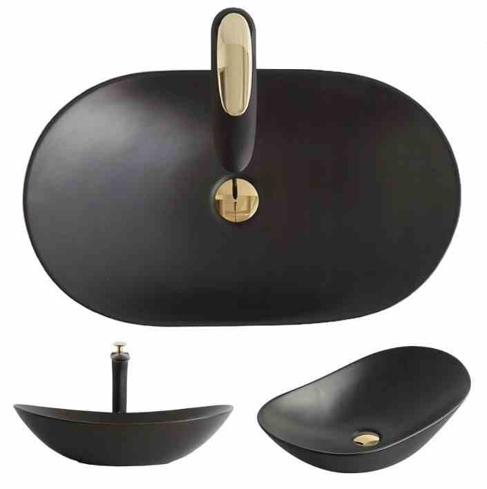 UMYVADLO ROYAL 60 MAT BLACK - NA DESKU