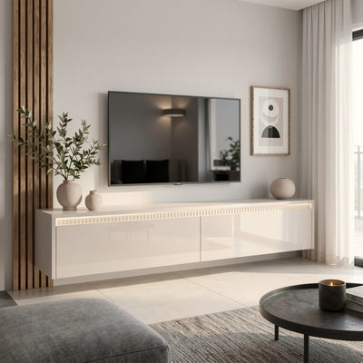 Závěsný TV stolek LUMI II s LED osvětlením