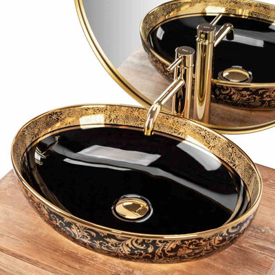 UMYVADLO MARGOT BLACK GOLD - NA DESKU