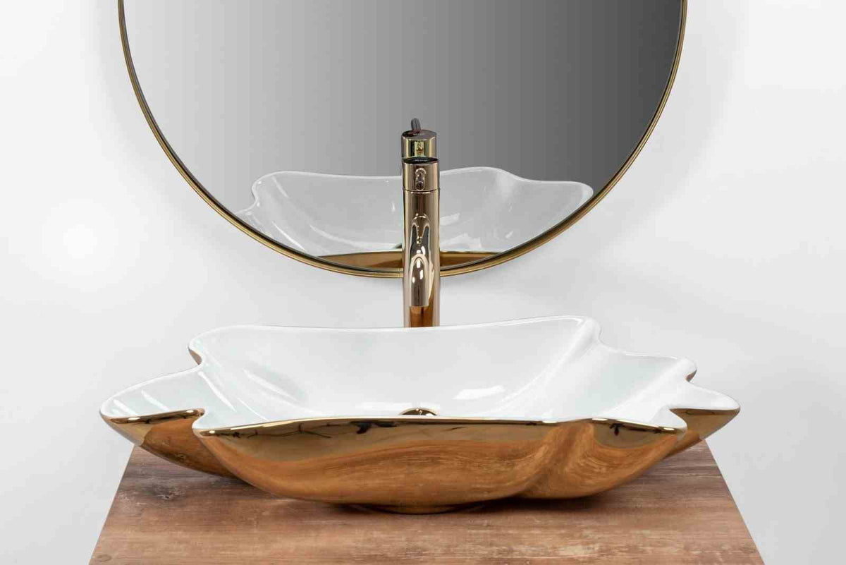 UMYVADLO INFINITY WHITE/GOLD - NA DESKU