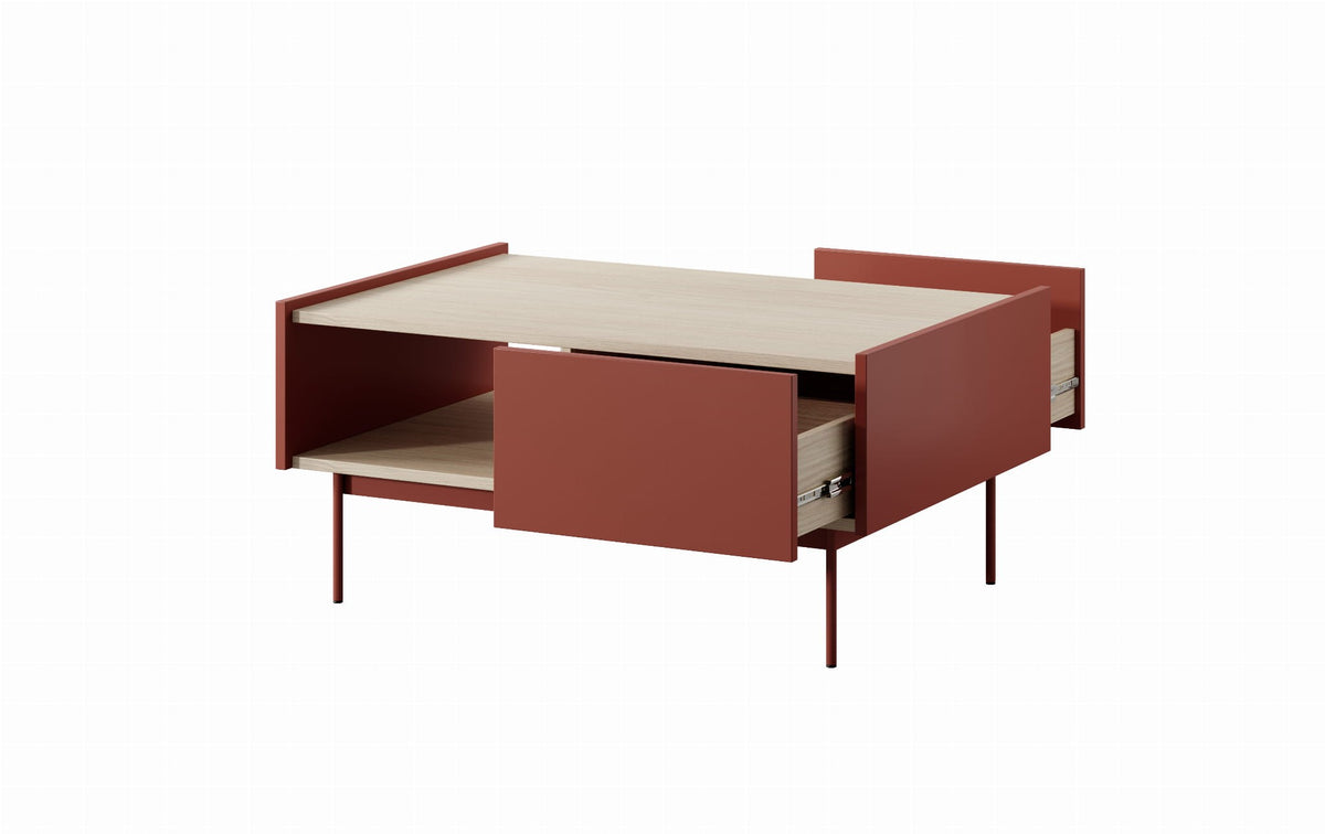 RENO Konferenční stolek 97cm Ceramic Red