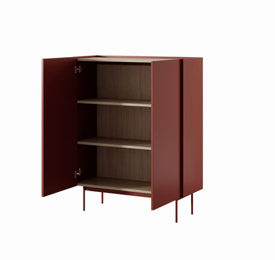 RENO Vysoká komoda 97cm Ceramic Red