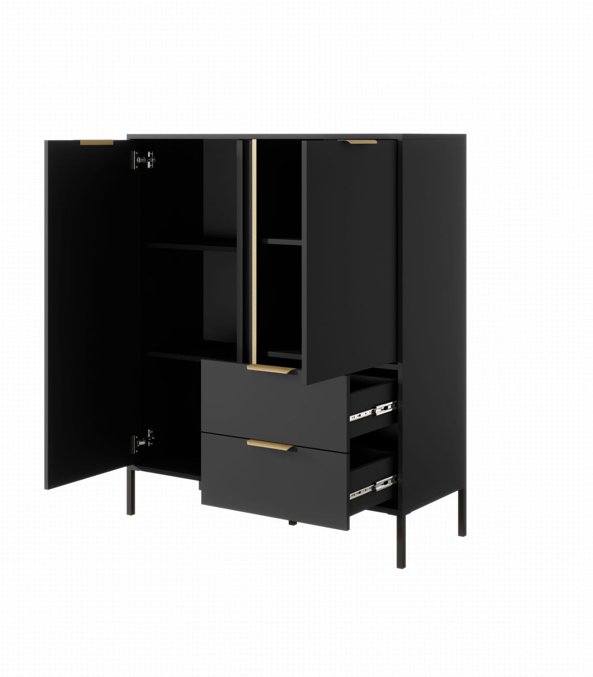 Vysoká komoda LERO 103 cm Antracit
