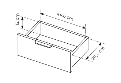 Vysoká komoda LERO 103 cm Antracit