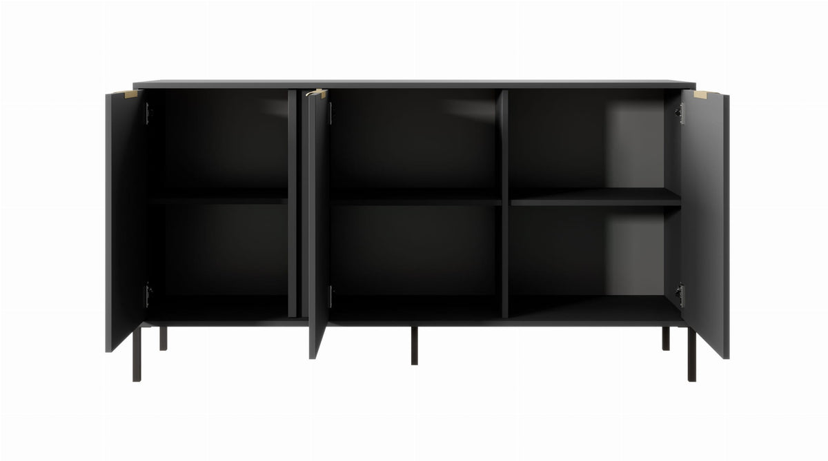 Třídvéřová komoda LERO 153 cm Antracit