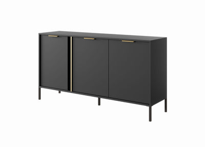 Třídvéřová komoda LERO 153 cm Antracit
