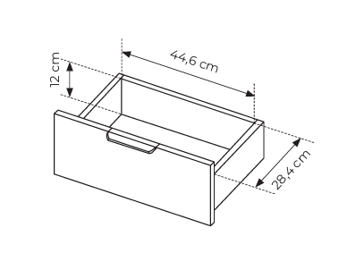 Komoda LERO 103 cm Antracit
