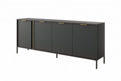 Čtyřdvéřová komoda LERO 203 cm Antracit