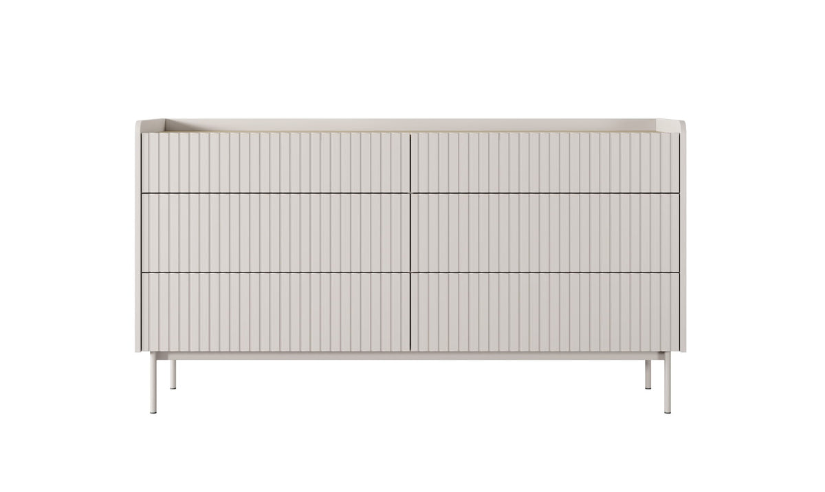 Komoda se zásuvkami ZORA 153 cm Béžová/Dub Scandi