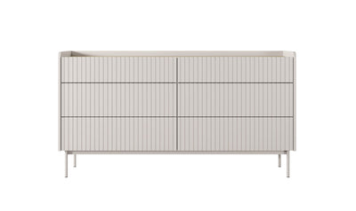 Komoda se zásuvkami ZORA 153 cm Béžová/Dub Scandi