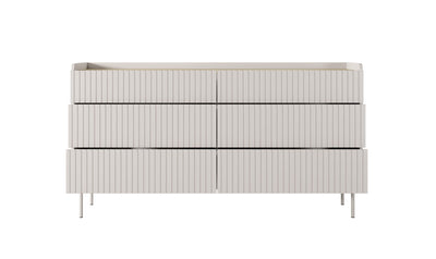 Komoda se zásuvkami ZORA 153 cm Béžová/Dub Scandi