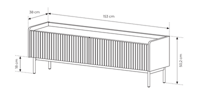 TV stolek ZORA 2D 153 cm