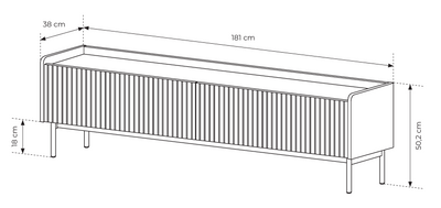 TV stolek ZORA 181 cm