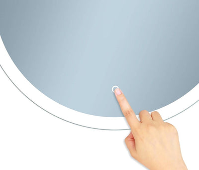 Kulaté LED zrcadlo 60 cm Bílé