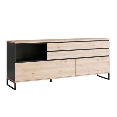 Komoda se zásuvkami JOVAN 142 cm dub artisan antracit