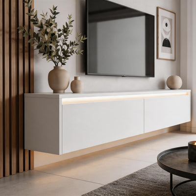 Závěsný TV stolek LUMI s LED osvětlením