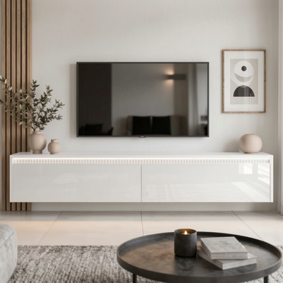 Závěsný TV stolek LUMI II s LED osvětlením