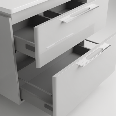 Koupelnová skříňka MOBI 120 s deskou a umyvadly