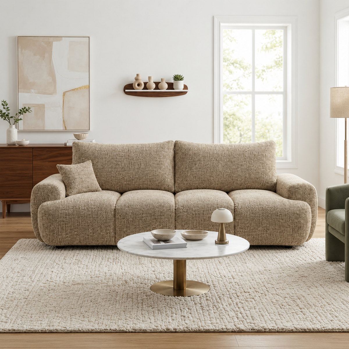 Sofa tapicerowana z funkcją spania NOVA