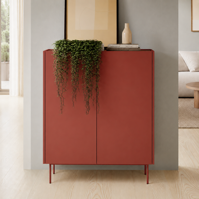 RENO Vysoká komoda 97cm Ceramic Red